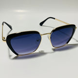 womens black and gold cat eye sunglasses