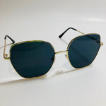 womens gold and black oversize sunglasses