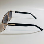 mens black and gold aviator sunglasses