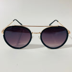 mens and womens black and gold aviator sunglasses