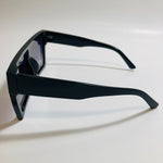 mens and womens black square shield sunglasses