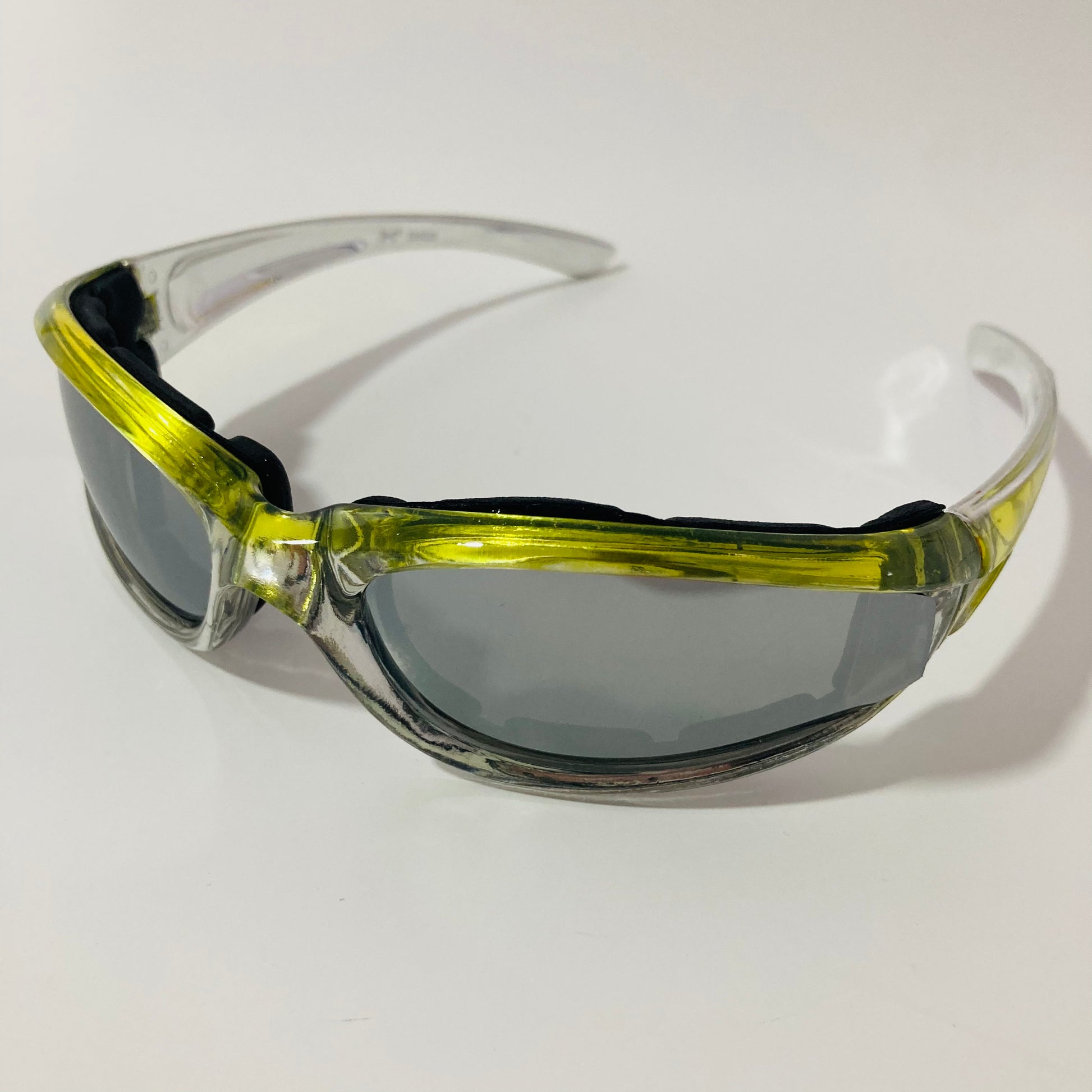mens and womens green clear mirrored motorcycle sunglasses 