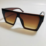 mens and womens brown square shield sunglasses