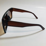 mens and womens brown square shield sunglasses