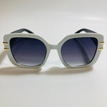 womens black white and gold oversize square sunglasses