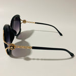 womens black and gold oversize sunglasses