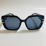 womens black and silver oversize square sunglasses