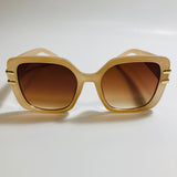womens tan brown and gold oversize square sunglasses