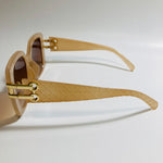 womens tan brown and gold oversize square sunglasses