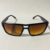 mens brown and black square sport sunglasses