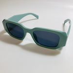 mens and womens green square sunglasses