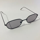 mens and womens black and gray oval sunglasses 
