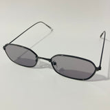 mens and womens black and gray oval sunglasses