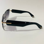 womens black square rimless sunglasses 