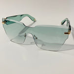 womens green square rimless sunglasses 