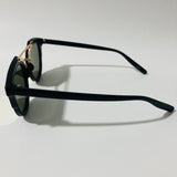 mens and womens black yellow and gold mirrored round sunglasses with crossbar