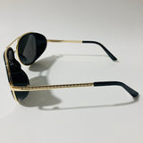 mens black silver and gold mirrored aviator sunglasses with side shield