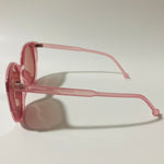 womans pink and green mirrored cat eye sunglasses