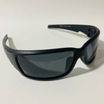 mens black polarized mirrored wrap around sunglasses