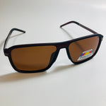 mens brown square polarized sunglasses