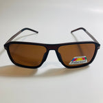 mens brown square polarized sunglasses