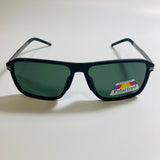 mens black and green square polarized sunglasses