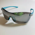 womens silver and blue mirrored y2k sunglasses
