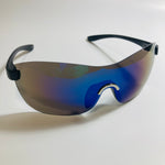 womens black and blue mirrored y2k sunglasses