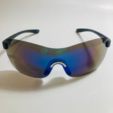 womens black and blue mirrored y2k sunglasses