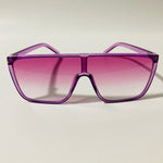 womens purple shield sunglasses