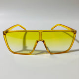 womens yellow shield sunglasses