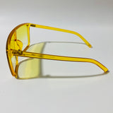 womens yellow shield sunglasses