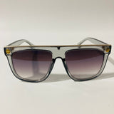 womens gray and gold square sunglasses
