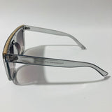 womens gray and gold square sunglasses