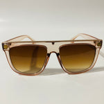 womens tan brown and gold square sunglasses