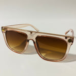 womens tan brown and gold square sunglasses