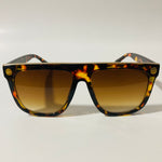womens brown and gold mirrored square sunglasses