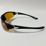 mens and womens black and brown wrap around sunglasses