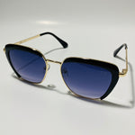 womens black and gold cat eye sunglasses