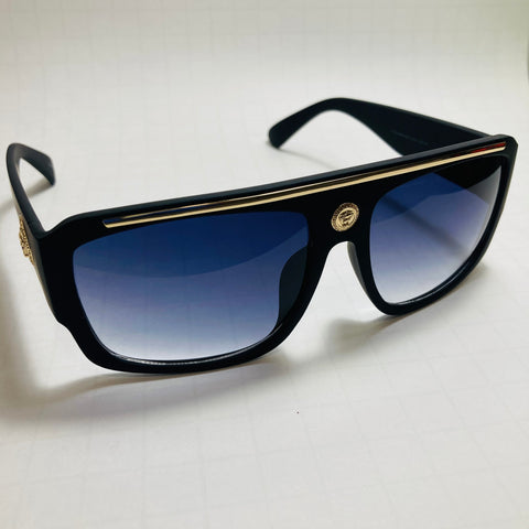 mens and womens black square sunglasses