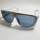 mens and womens white and black square sunglasses