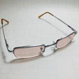 mens and womens silver and pink small square sunglasses
