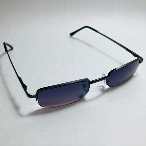 mens and womens black small square sunglasses