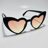 womens orange yellow and black heart shape sunglasses
