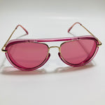 womens and mens small pink aviator sunglasses 