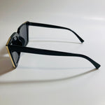 womens black and gold cat eye sunglasses