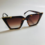 womens brown and gold cat eye sunglasses