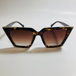 womens brown and gold cat eye sunglasses