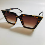 womens brown and gold cat eye sunglasses