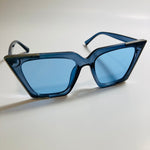 womens blue and silver cat eye sunglasses